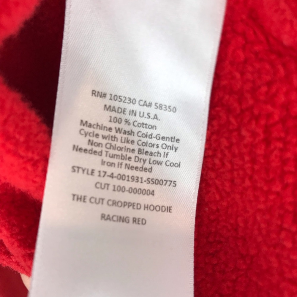 Current/Elliott cut-cropped Star fleece hoodie S - Picture 7 of 8